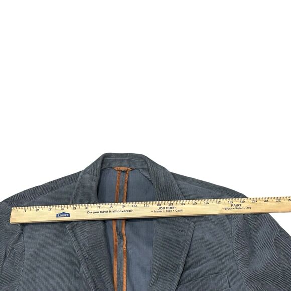 J Peterman Men's Size 46 Gray Sport Coat Corduroy Blazer Jacket Heavy J. Grey - Picture 9 of 11